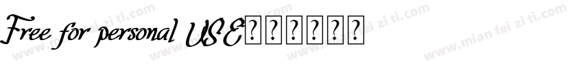 Free for personal USE字体转换
